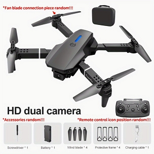Foldable Rc Drone with Dual Hd Cameras, Wi-Fi Usb Charge
